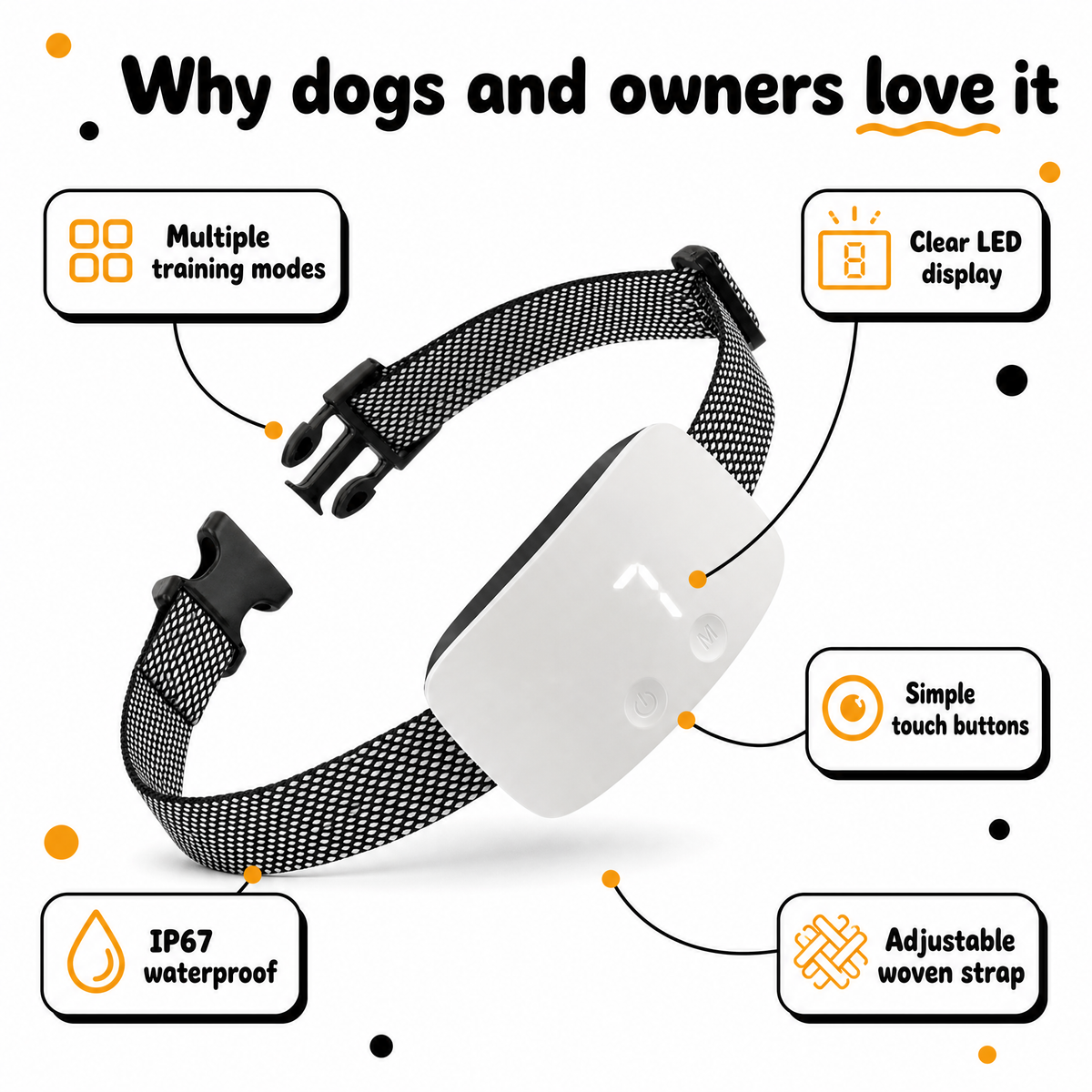 HushPaw - Anti Bark Collar